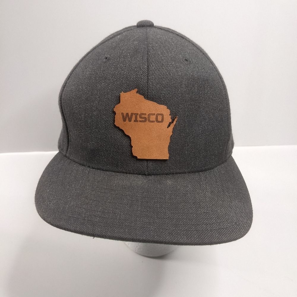 Branded Bills "The Wisco" Leather Patch Adjustable Snapback Hat